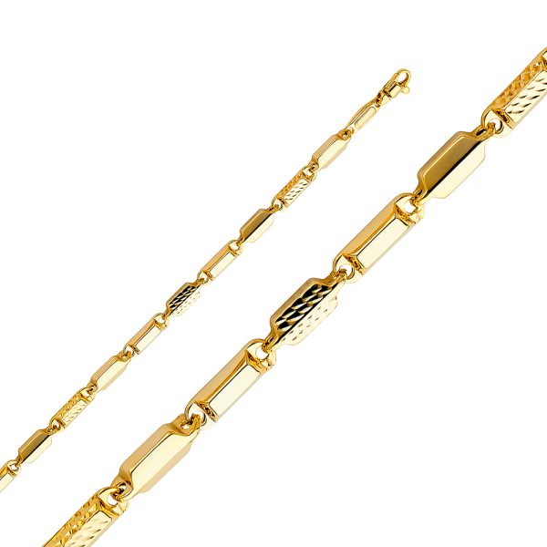 14KY 4.5mm Hollow Bullet Chain