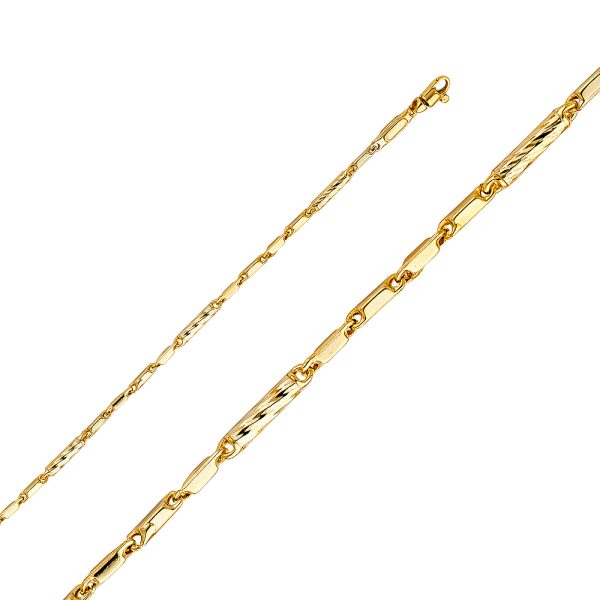 14KY 2.5mm Hollow Bullet Chain