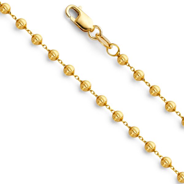 14KY 2.4mm Moon-Cut Ball Chain