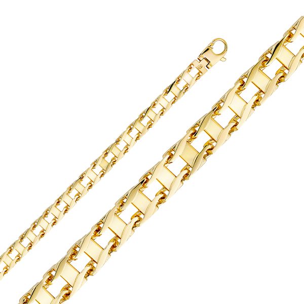 14KY 7.9mm Handmade Bracelet Chain