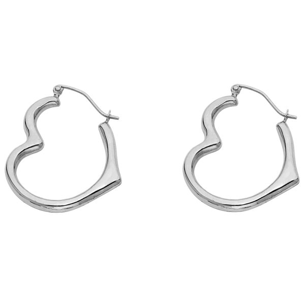 14KW Hollow Heart Earrings (BIG)