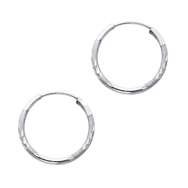 14KW 1.5mm Budded DC Endless Hoop Earrings (19mm)