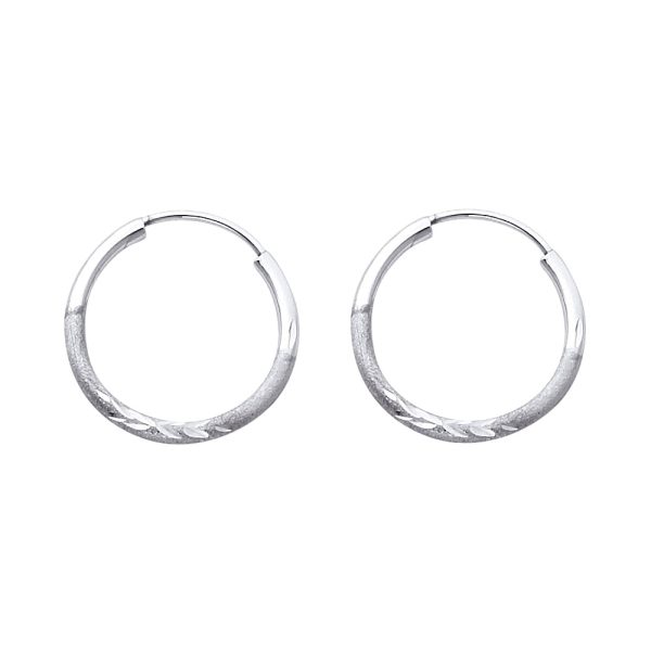 14KW 1.5mm Budded DC Endless Hoop Earrings (16mm)