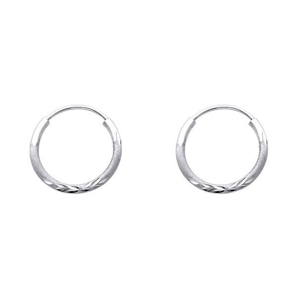 14KW 1.5mm Budded DC Endless Hoop Earrings (14mm)