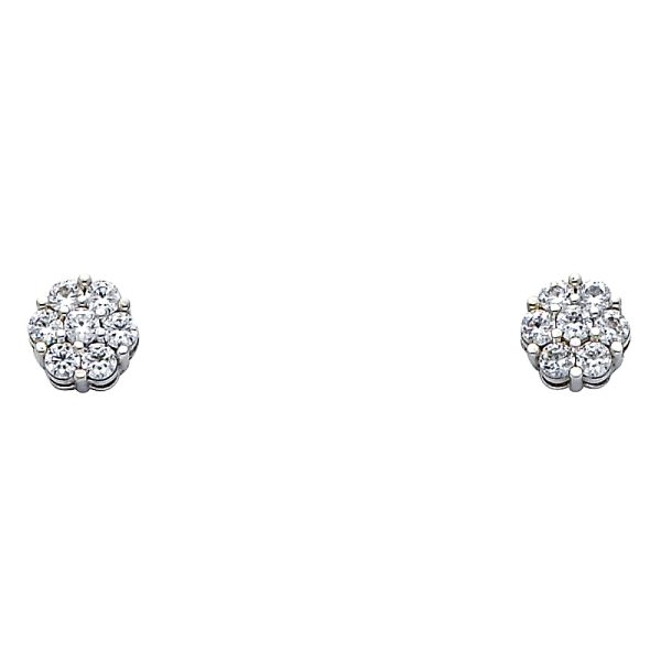 14KW CZ Earrings (ER321W)