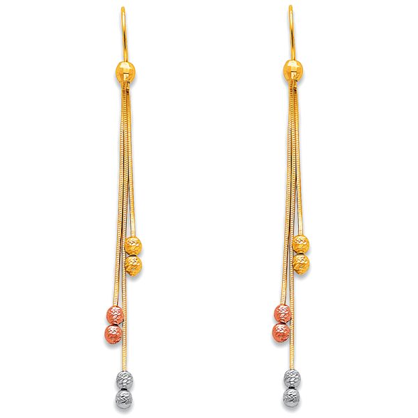 14K 3C Hanging Earrings (ER368)