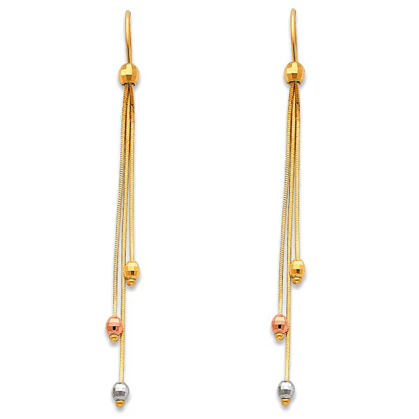 14K 3C Hanging Earrings (ER372)