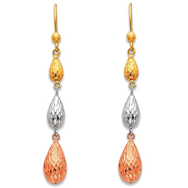 14K 3C Hanging Earrings (ER388)