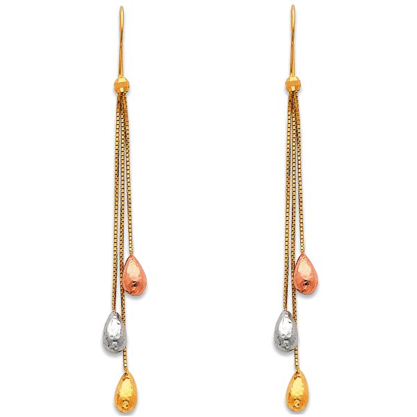 14K 3C Hanging Earrings (ER390)