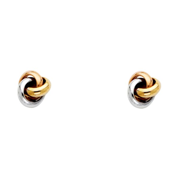 14K 3C Love Knot Earrings