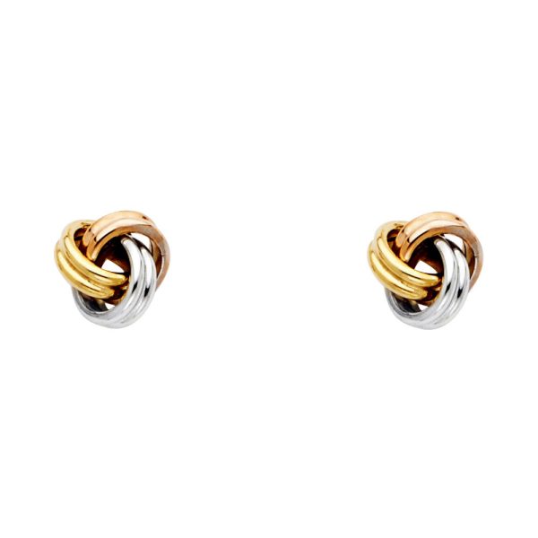 14K 3C Love Knot Earrings