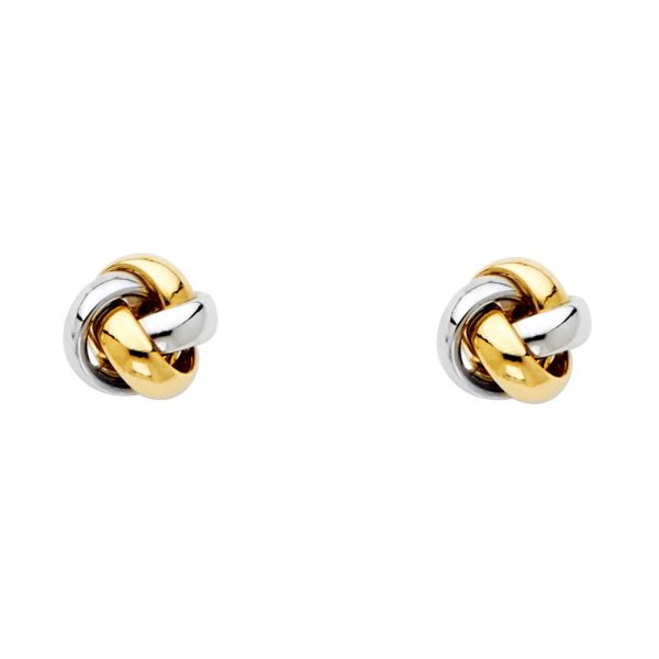 14K 2T Love Knot Earrings