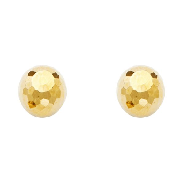 14KY 9.5mm D Ball Earrings with Puch-back