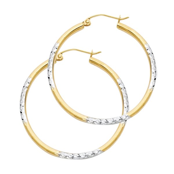 14K 2T DC Hoop Earrings