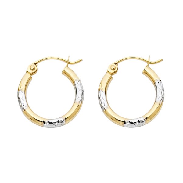 14K 2T DC Hoop Earrings