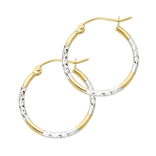 14K 2T DC Hoop Earrings