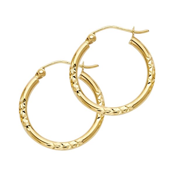 14KY DC Hoop Earrings