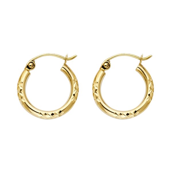 14KY DC Hoop Earrings