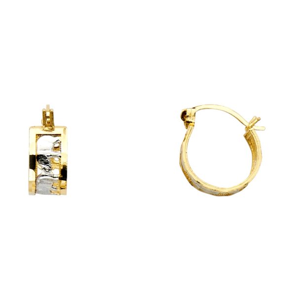 14K 2T Elephant Hoop Earrings