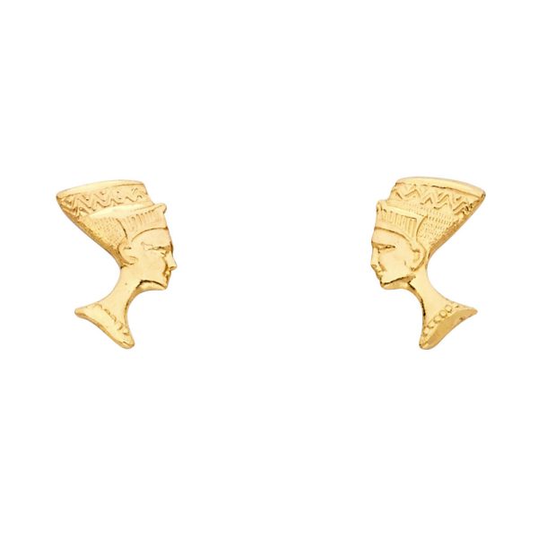 14KY Small Pharaoh Post Earrings