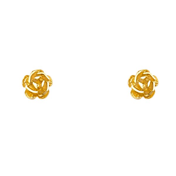 14KY Small Flower Post Earrings