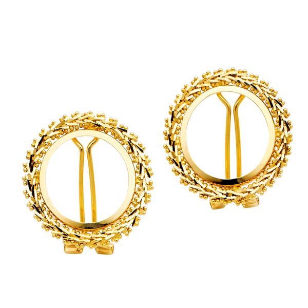 14KY 2.5 Pesos Bola Earrings