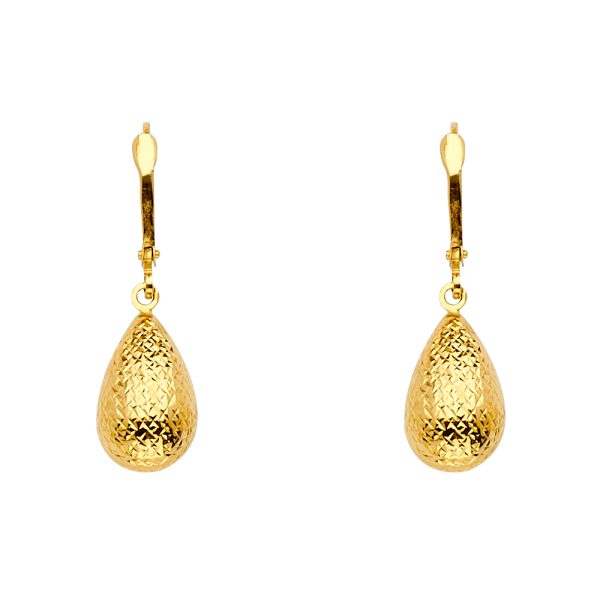 14KY DC Tear Drop Earrings