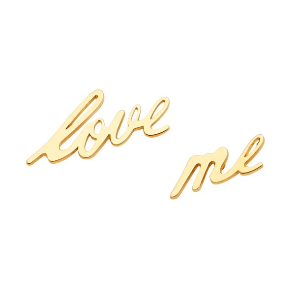 14KY Love Me Earrings with Push Back