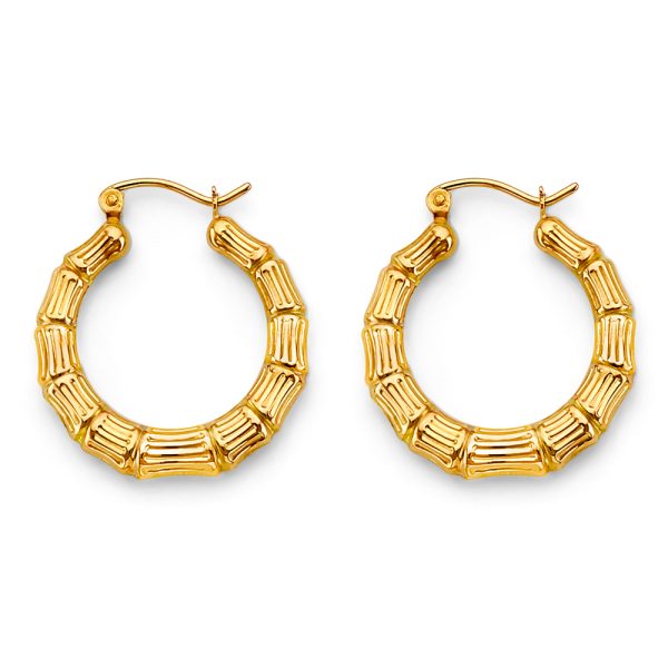 14KY Hollow Hoop Earrings