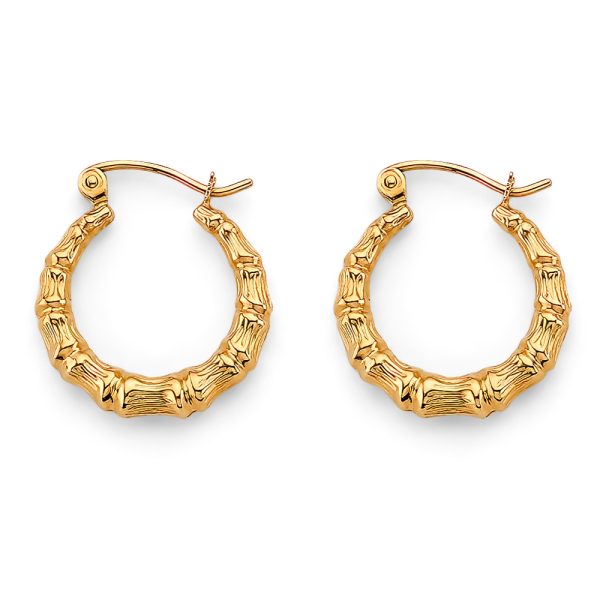 14KY Hollow Hoop Earrings