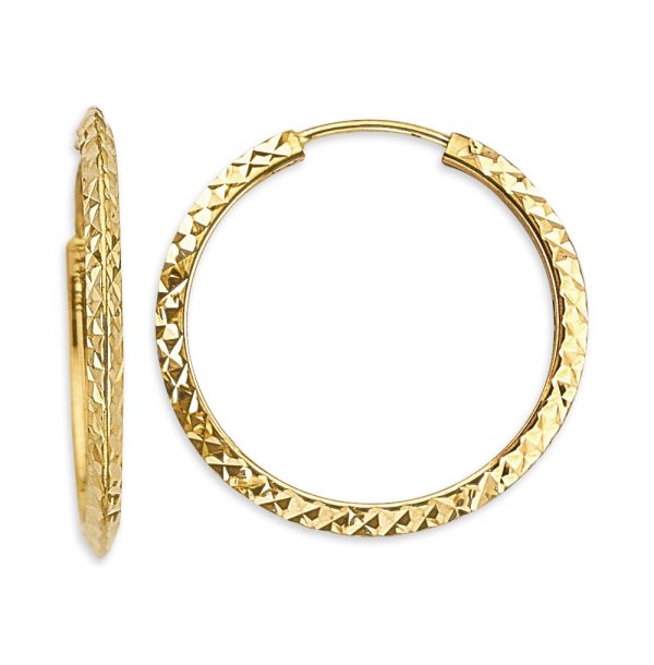 14KY DC Endless Hoop Earrings