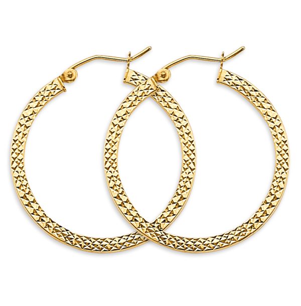 14KY DC Hoop Earrings