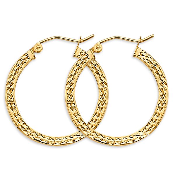 14KY DC Hoop Earrings