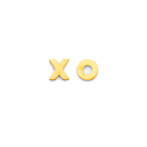 14KY X O Push Back Earrings