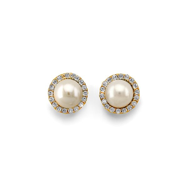 14K 2T Pearl Earrings/Set