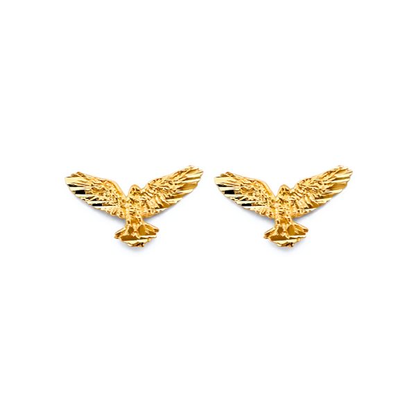 14KY Eagle Push Back Earrings