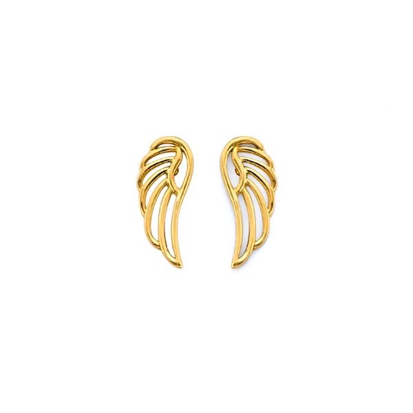 14KY Wing Push Back Earrings