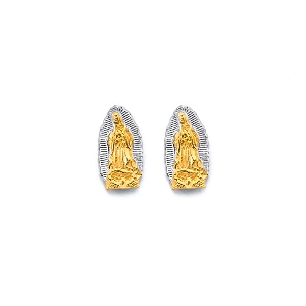 14K 2T Guadalupe Push Back Earrings