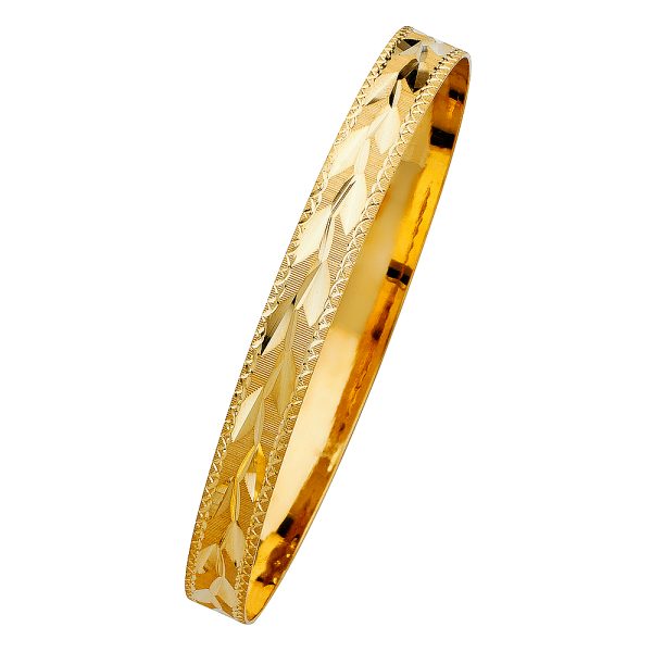 14KY 8mm Solid Bangle