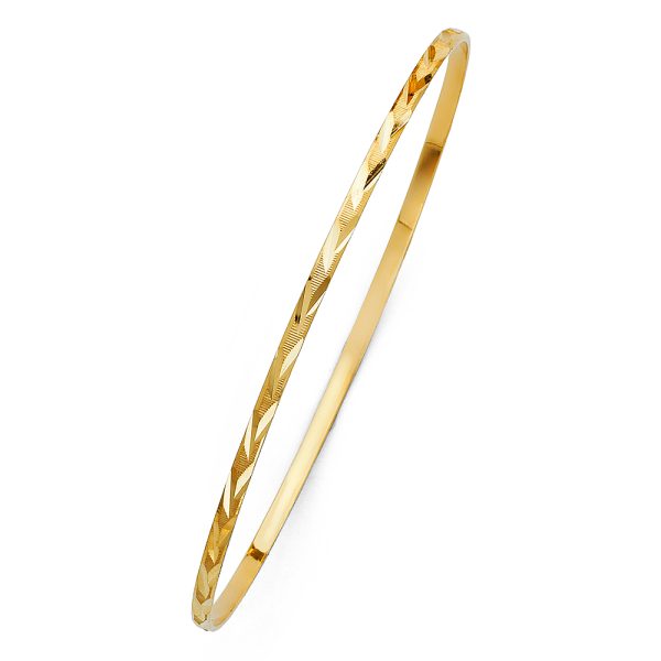 14KY 2mm Solid Bangle