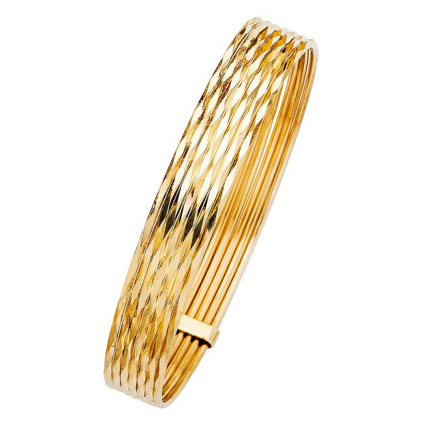 14KY 7Days Solid Bangle