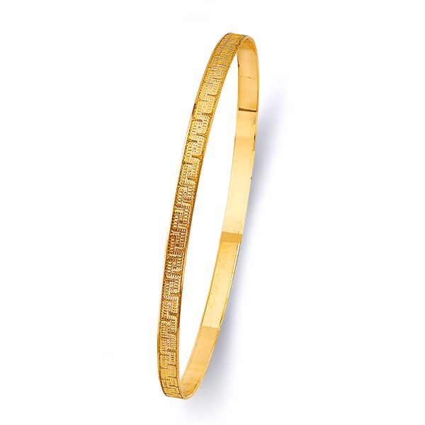 14KY 3.5mm Solid Bangle