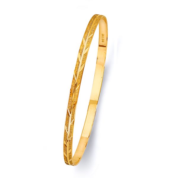 14KY 3.5mm Solid Bangle