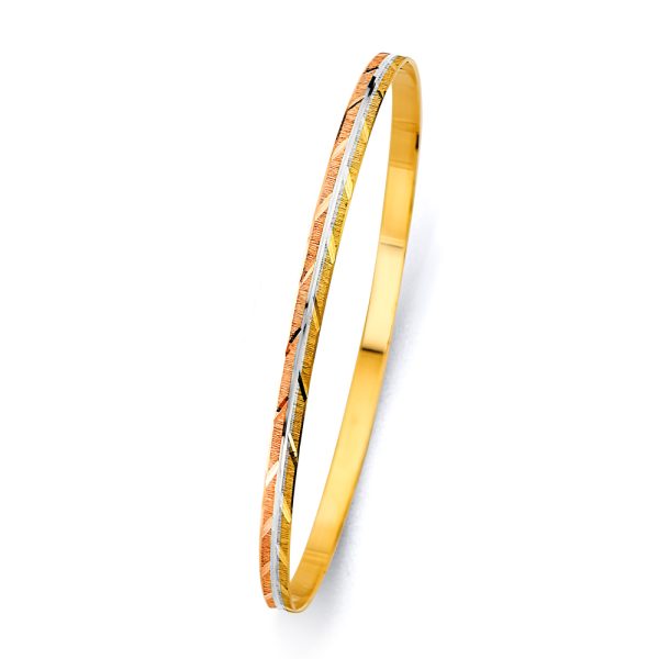 14K 3C 3.5mm Solid Bangle