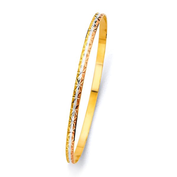 14K 3C 3.5mm Solid Bangle