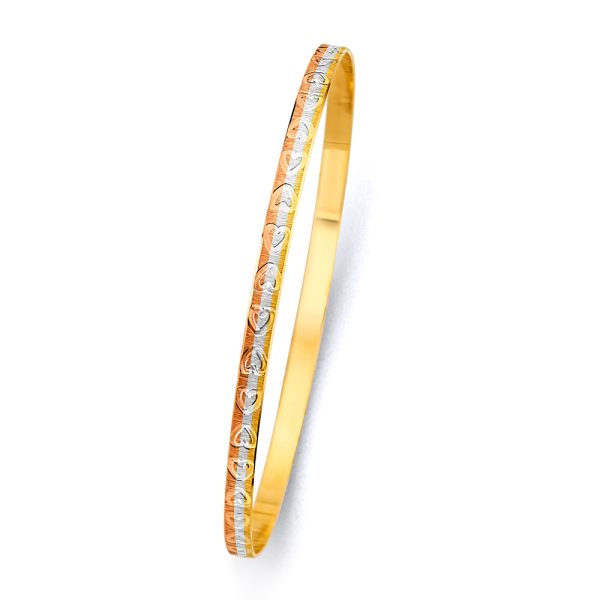 14K 3C 3.5mm Solid Bangle