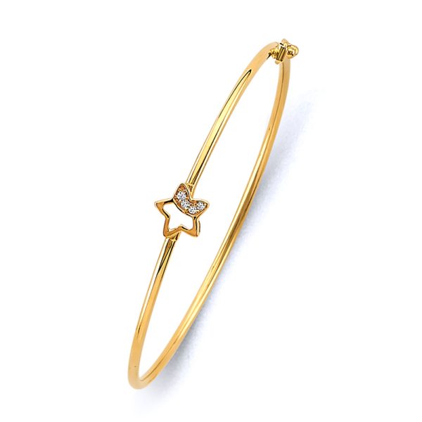 14KY Baby Flexible Bangle with Star