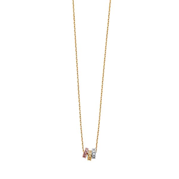 14K 3C Light Hanging Necklace (NK72)