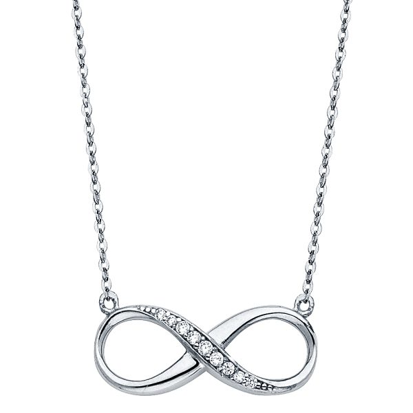 14KW Infinity CZ Necklace