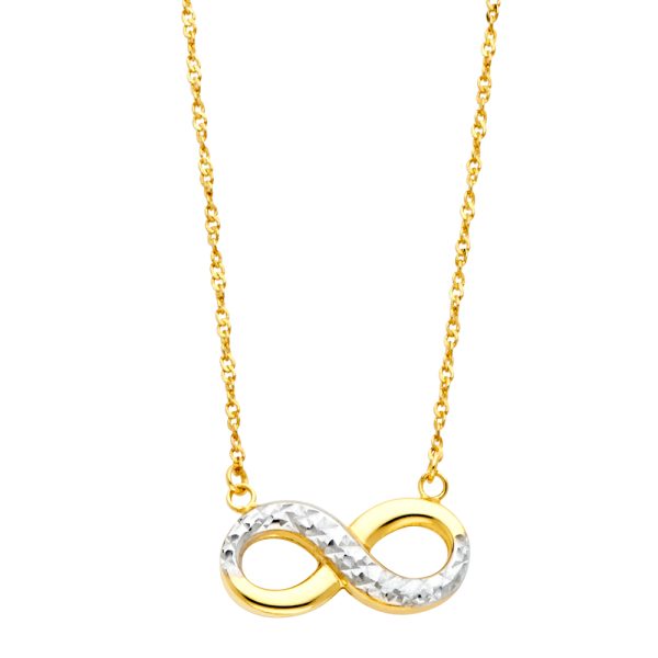 14K 2T Infinity Necklace